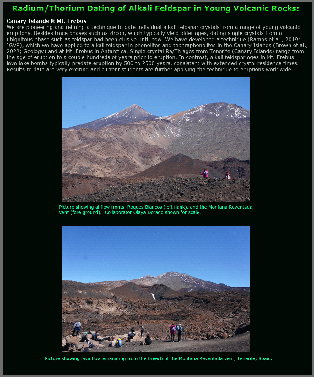 Canary Islands and Mt. Erebus